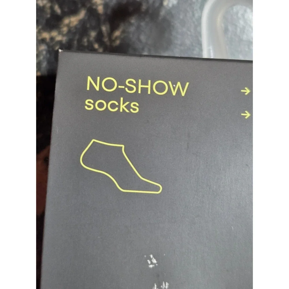 All in Motion Mens No-Show Socks 6 Pack Black Grey Shoe Size 4-10 Arch Support